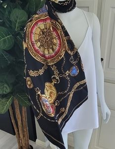 Gorgeous black scarf 34 inch square